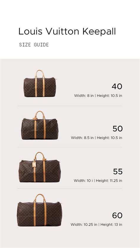 lv keepall sizes in inches|louis vuitton keepall sizes.